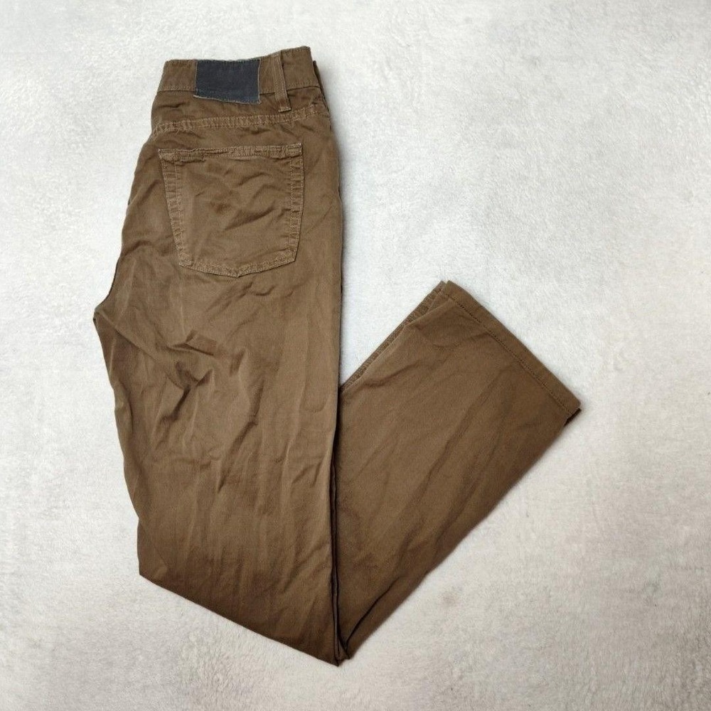 Paige Pants Mens 29x31 Brown Chino Slim Twill Stretch Normandie Flat‎ Front USA